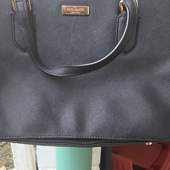 Kate Spade Black Satchel with Gold Details *SE ALL PHOTOS!!!* - Picture 8 of 10